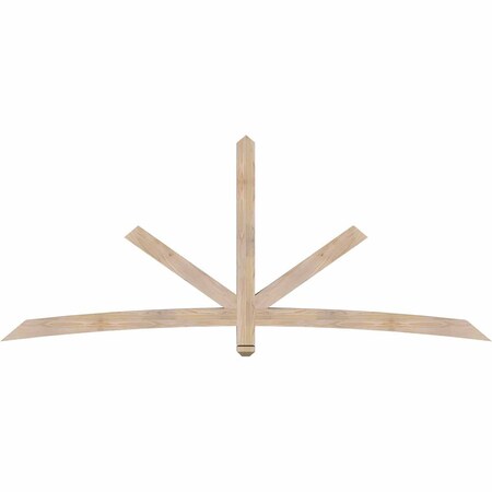 Ekena Millwork Alberta Smooth Timber Gable Bracket, Douglas Fir, 96"W x 40"H x 3 1/2"D x 3 1/2"F, 10/12 Pitch GBW096X40X0404ALB00SDF